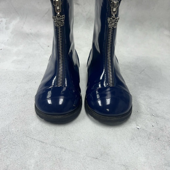 AOI sz 27 Age of Innocence navy blue glossy PU winter boots - Picture 3 of 14